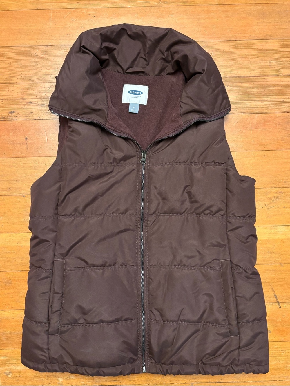 Old Navy Quilted Puffer Vest - brown- women’s